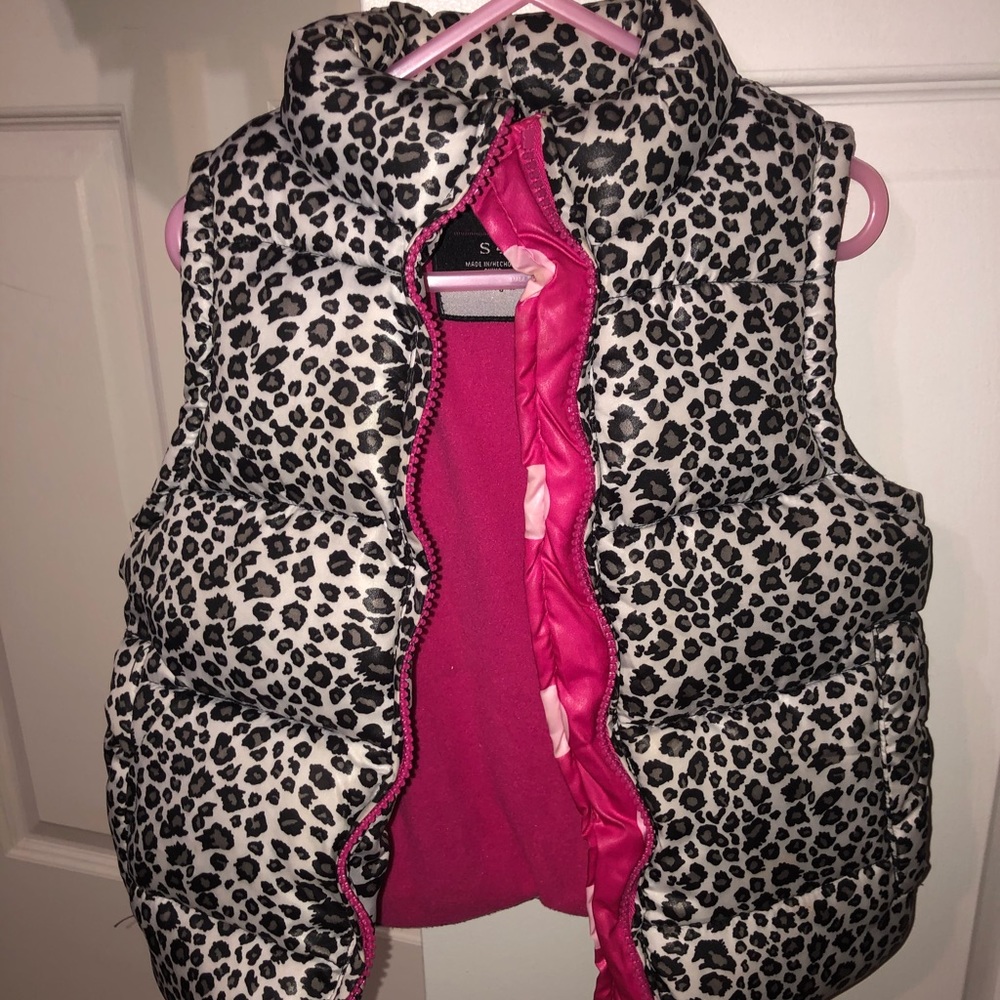 Cute Leopard Bubble Vest